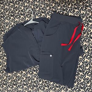 FIGS Charcoal Gray Scrub set